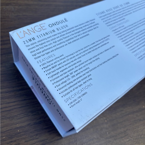 L’ange ondulé 25mm titanium curling wand blush rose - Picture 8 of 8